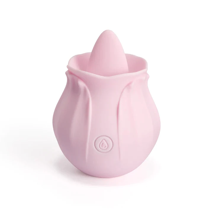 juguete rosa con lengua vibrador color rosa