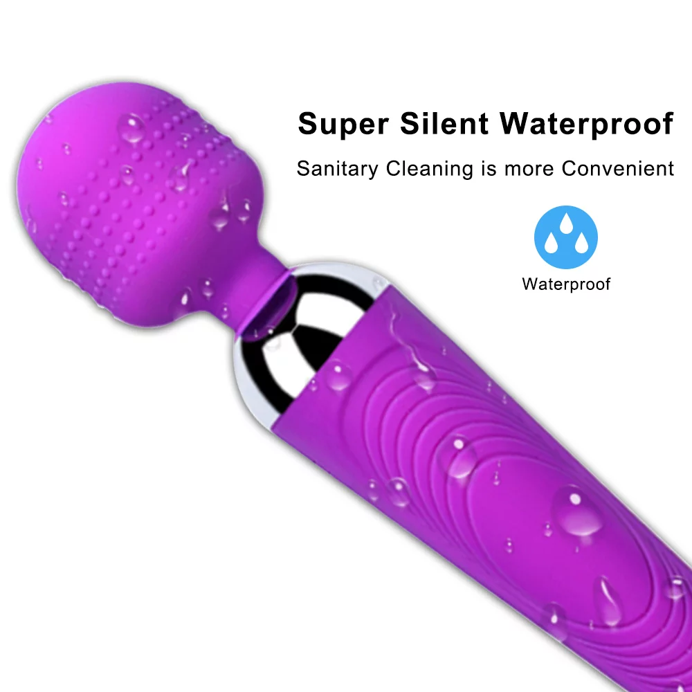 vibrador varita más fuerte silencioso resistente al agua