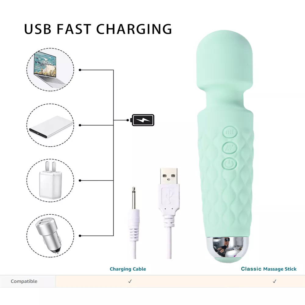 attacchi per vibratori a bacchetta ricarica veloce via usb