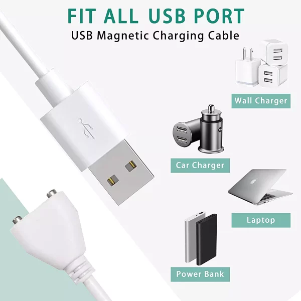 Il cavo di ricarica magnetico USB si adatta a tutte le porte USB del caricatore da parete del computer portatile.